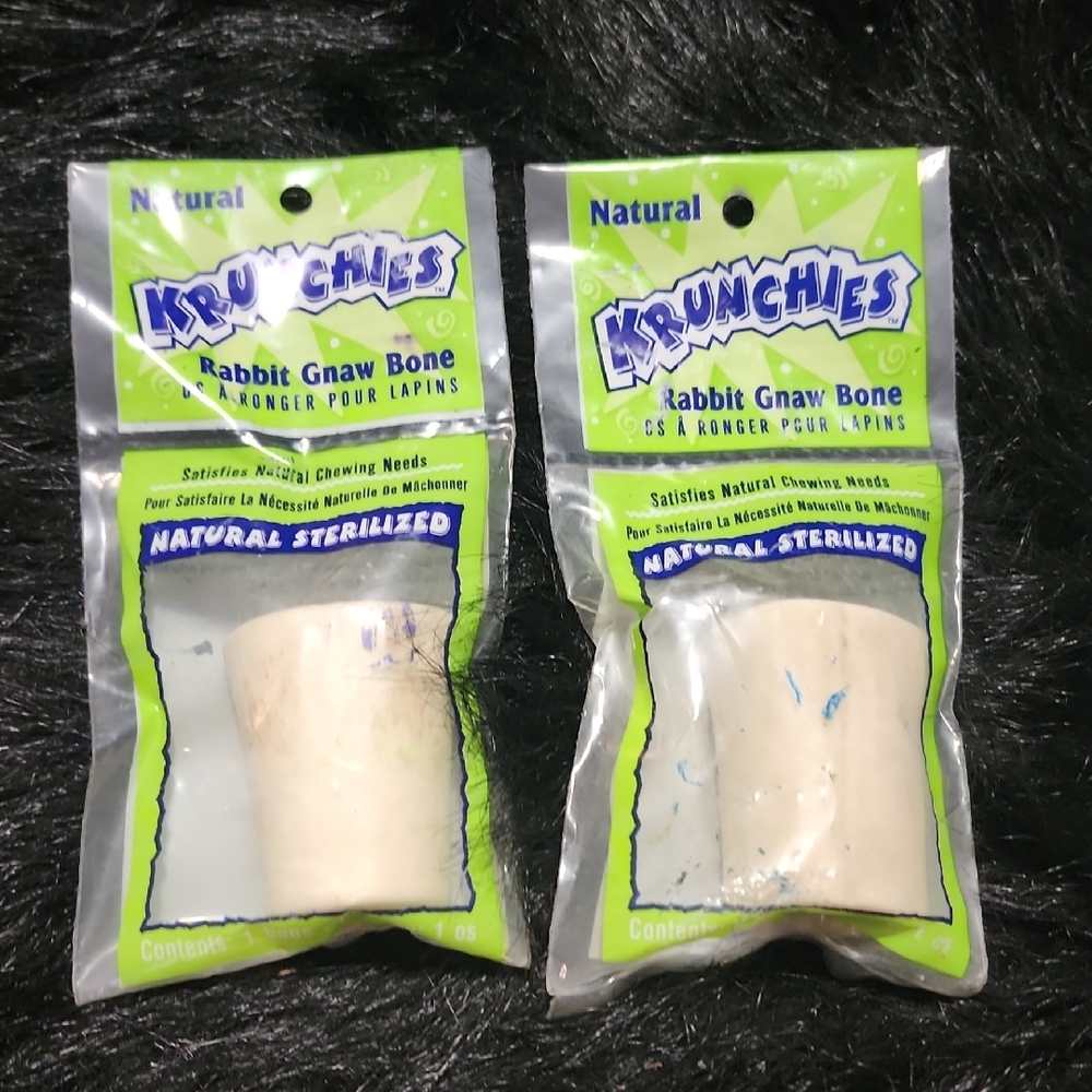 Krunchies Rabbit Gnaw Bone. New In Pkgs. You Get 2 Packages.